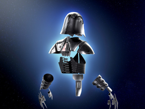 Starkiller Helmet Star Wars force unleashed armor 3d Print model Galen Marek The Force Unleas 3D Model