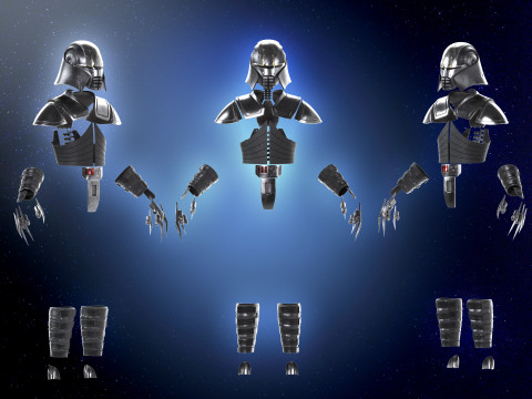 Starkiller Helmet Star Wars force unleashed armor 3d Print model Galen Marek The Force Unleas 3D Model