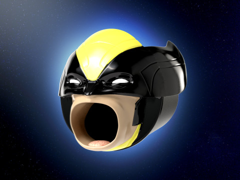 Wolverine popcorn bucket cowl helmet Deadpool 3d Print model 3Dモデル