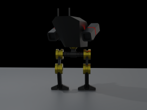 Low Poly Coloured Mecha 3D Модель