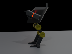 Low Poly Coloured Mecha 3D Модель