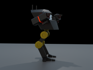 Low Poly Coloured Mecha 3D Модель