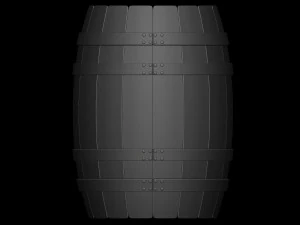 Wooden barrel 3D Model