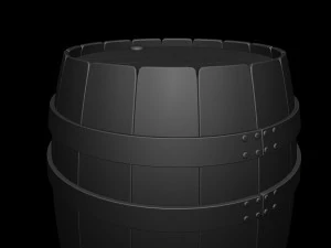 Wooden barrel 3D Model