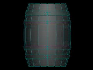 Wooden barrel 3D Модель