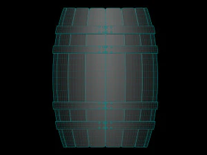 Wooden barrel 3D Model