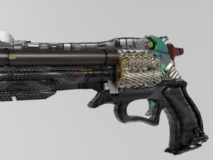 Unusual souvenir revolver 3D Model