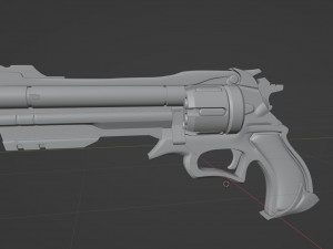 Unusual souvenir revolver 3D Model