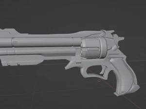 Unusual souvenir revolver 3D Model
