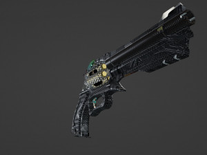 Unusual souvenir revolver 3D Model