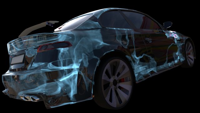 Airbrushed sports car 3D Model .c4d .max .obj .3ds .fbx .stl .blend 