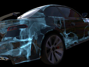 Mobil sport dengan airbrush Model 3D