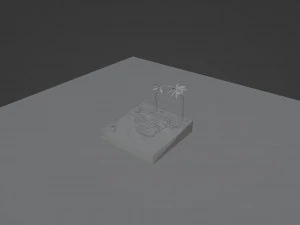 Boat on the beach 3D Model