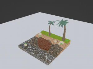 Boat on the beach 3D Model