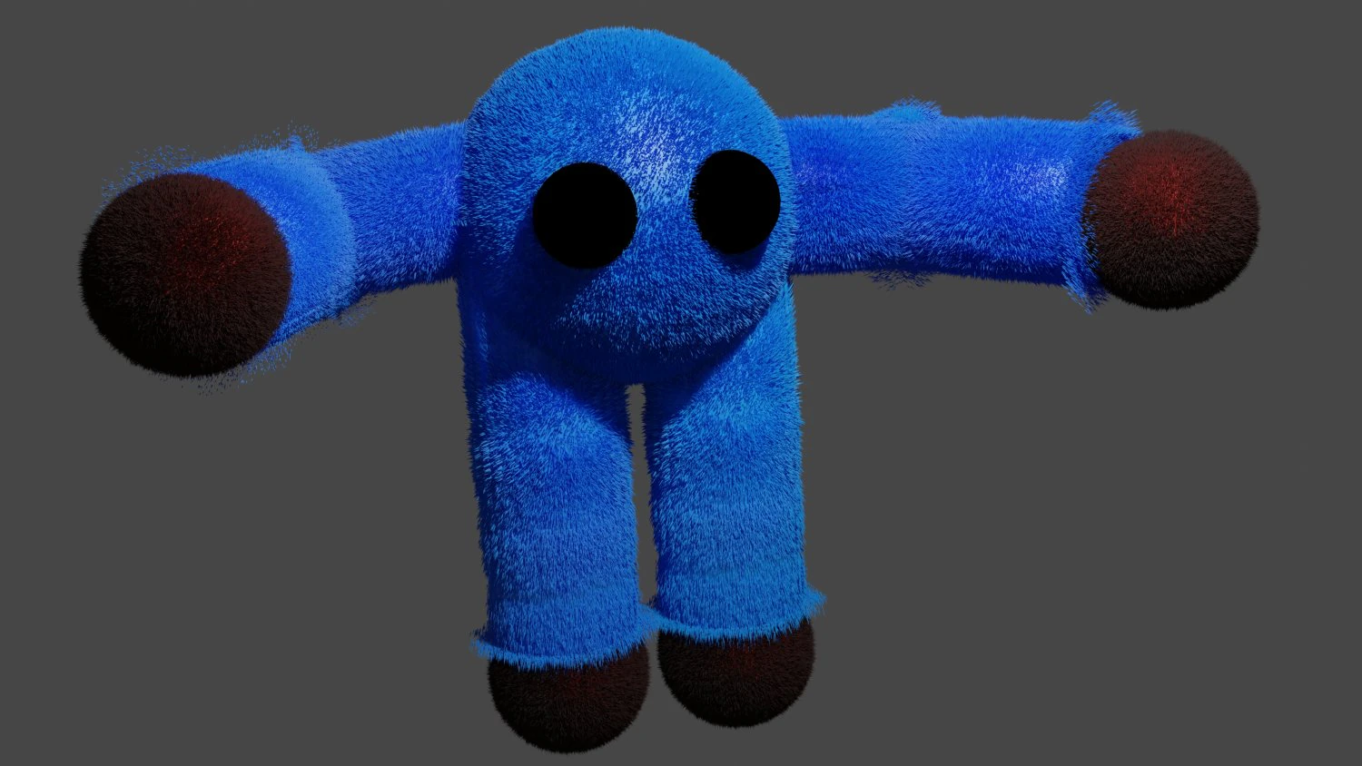 Fluffy fabric game character 3D Model .c4d .max .obj .3ds .fbx .stl .blend 