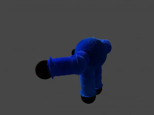 Fluffy fabric game character 3D Model