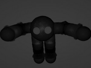Fluffy fabric game character 3D 모델