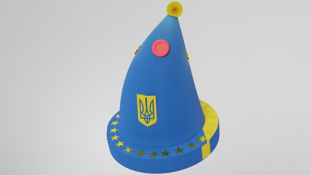Party Hat Independence 3D Model .c4d .max .obj .3ds .fbx .stl .blend