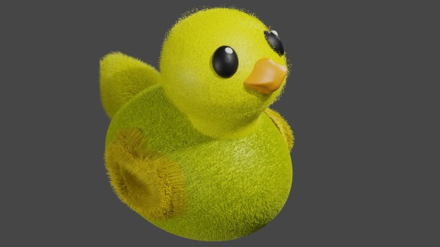 Little fluffy duck Modelo 3D .c4d .max .obj .3ds .fbx .stl .blend 