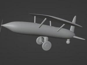 Wooden toy plane 3D Model