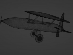Wooden toy plane 3D Model
