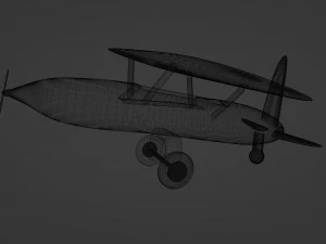 Wooden toy plane 3D Model