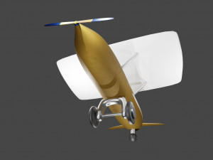 Wooden toy plane 3D Model