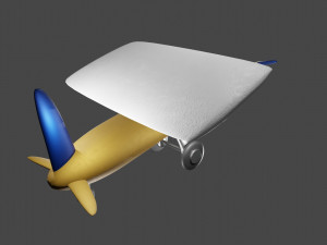 Wooden toy plane 3D Model