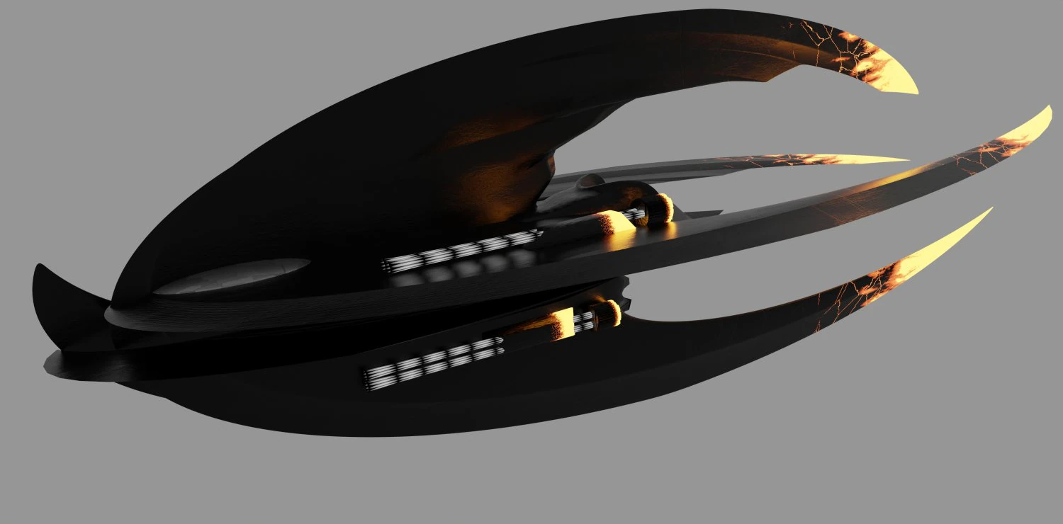 Futuristic spaceship 3D Model .c4d .max .obj .3ds .fbx .stl .blend 