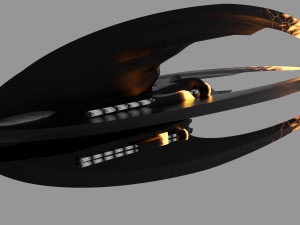 Futuristic spaceship 3D Model