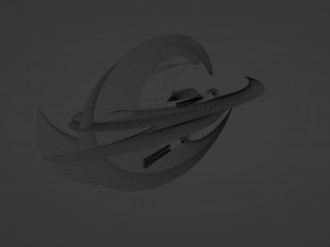 Futuristic spaceship Modèle 3D