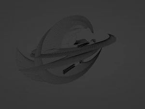 Futuristic spaceship 3D Model