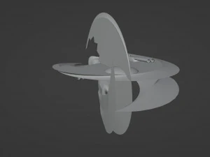 Futuristic spaceship 3D Model