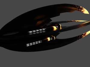 Futuristic spaceship 3D Model