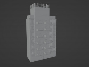 Monolithic multi-storey building 3D Model