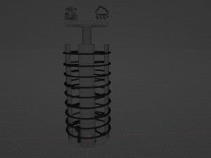 Skyscraper of the future on self-sustainment 3D Model