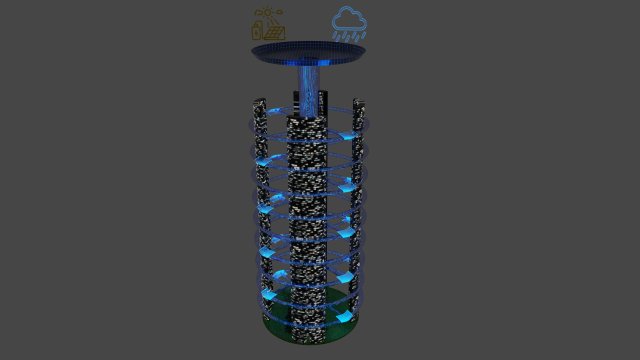 Skyscraper of the future on self-sustainment 3D Model .c4d .max .obj .3ds .fbx .stl .blend 