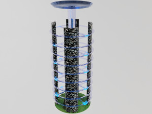 Skyscraper of the future on self-sustainment 3D Model