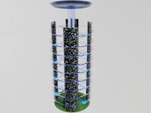 Skyscraper of the future on self-sustainment 3D Model