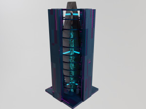 Rocket with electromagnetic launcher 3D 模型