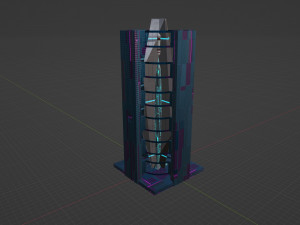 Rocket with electromagnetic launcher 3D Model