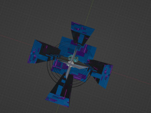 Rocket with electromagnetic launcher 3D Model