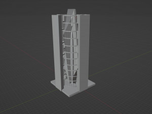 Rocket with electromagnetic launcher 3D Model