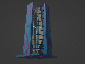 Rocket with electromagnetic launcher 3D Model