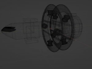 The concept of the spaceship of the future 3D Model