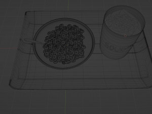 Dumplings with sour cream 3D Model
