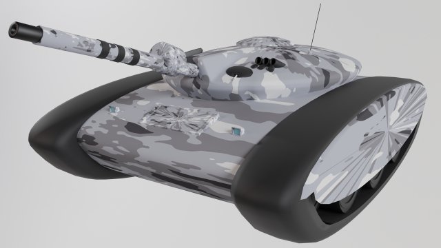 Gray toy tank Modelo 3D .c4d .max .obj .3ds .fbx .stl .blend 