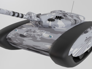 Gray toy tank 3D Model
