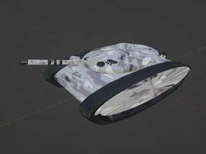 Gray toy tank 3D Model