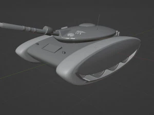 Gray toy tank 3D Model